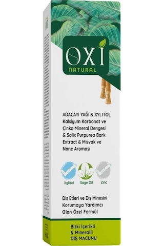 Oxi Natural Bitki İçerikli Mineralli Diş Macunu 70 Ml. Temel Bakım