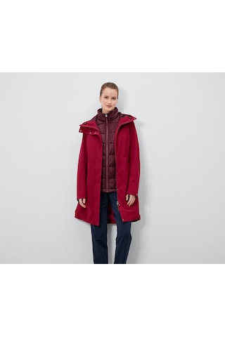 Tchibo Kadın Outdoor Mont, 3 Ü 1 Arada, Bordo Bordo