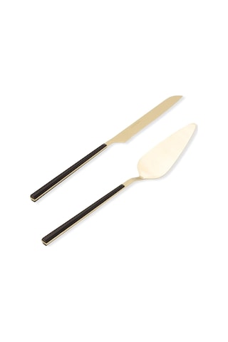 The Mia Pasta Servis Seti Bianco Siyah Gold Ckb0252 Altın