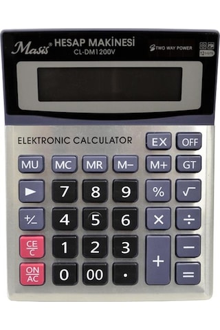 Masis Cl-dm1200v 12 Hane Masaüstü Hesap Makinesi Çok Renkli