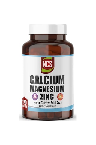 Ncs Magnezyum Kalsiyum Çinko 120 Tablet + Hap Kutusu