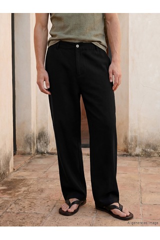Lcw Vision Siyah Relax Fit Erkek Pantolon