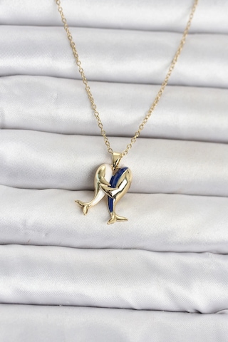 316l Çelik Zincir Gold Renk Dolphin Model Kadın Kolye Çok Renkli 91354816