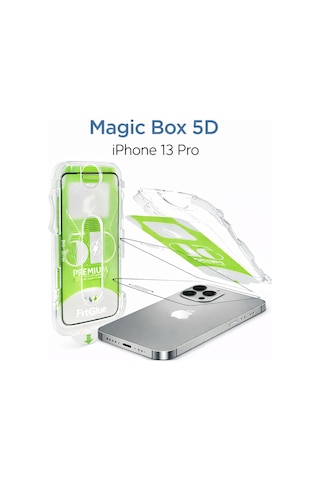 Apple iPhone Uyumlu  13 Pro Epro 5d Şeffaf Ekran Koruyucu Cam Full Kaplama