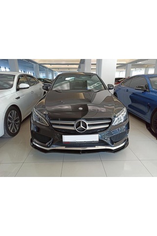 Mercedes W205 Ön Tampon Altı Lip Plastik Kulaklı Parlak Siyah N11.1438