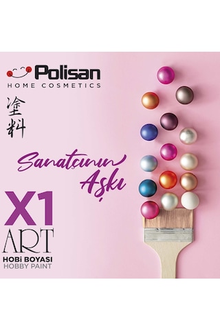 Polisan X1 Art Multisurface Hobi Boyası Karbon Siyah 120 ML