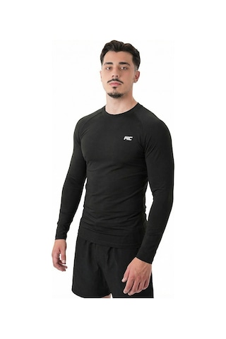 Musclecloth Tech Uzun Kollu T-shirt Siyah