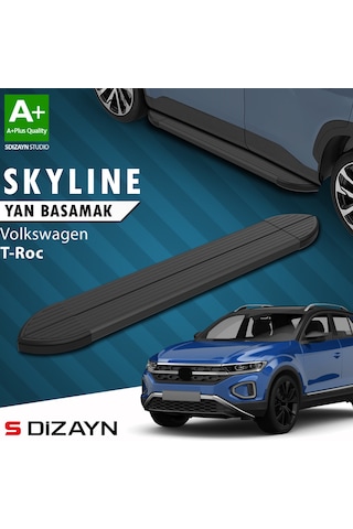 S-dizayn Vw T-roc Skyline Siyah Yan Basamak 173 Cm 2019 Üzeri A+ Kalite
