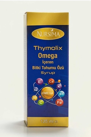 Omega İçeren Bitki Tohumu Özü Syrup 125 Ml Doğal Bitkisel Karışım Şurup