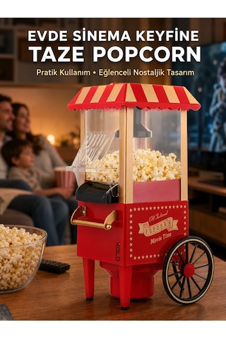 Yağsız Popcorn Makinesi Sıcak Hava İle Hızlı Patlatma - Lisinya