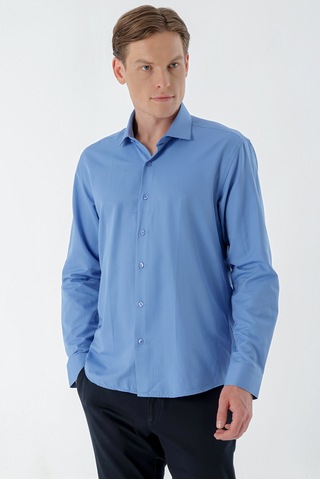 Morven Erkek Mavi Şamre Trend Slim Fit Gömlek 23mc004142300 Mavi