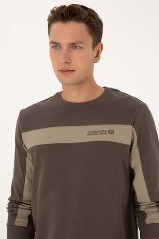U.s. Polo Assn. Erkek Vizon Sweatshirt 50316354-vr052 Vızon