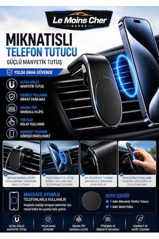 Land Rover Range Rover Vogue Mıknatıslı Telefon Tutucu Izgara Tipi Mandallı Araç İçi Siyah
