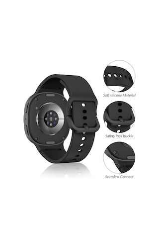 Samsung Galaxy Uyumlu Watch 8 40mm 44mm Classic 46mm Lansman 1-1 Kordon Spor Silikon Band