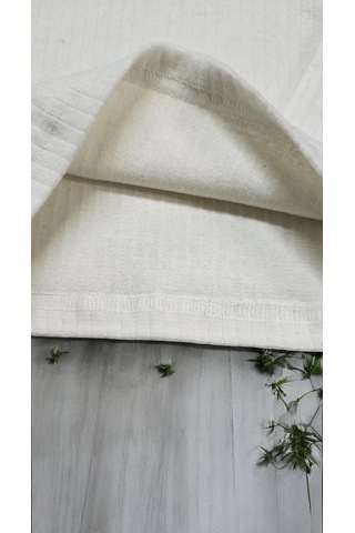 Yarım Boğazlı Kız Çocuk Body Krem