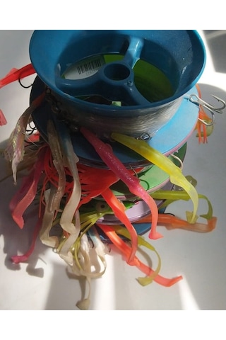 Sırtı Takımı-8 Li Raglo-Silikon-60Mm-Misine 100Mt-Kol-70Cm