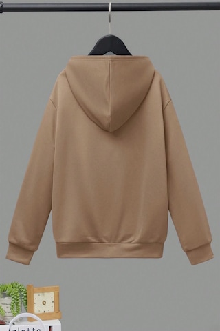 Uyguntarz Los Angles Baskılı Erkek - Kız Çocuk Rahat Kalıp Sweatshirt Bej