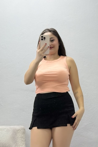 Belendir Kadın Fitilli Likralı Esnek Atlet Yavruağzı Açık Yavruağzı Belendir Kadın Fitilli Likralı Esnek Atlet Yavruağzı Açık Yavruağzı