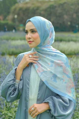 Buttonscarves Friendship Saten Şal - Rainbow Dash Mavi
