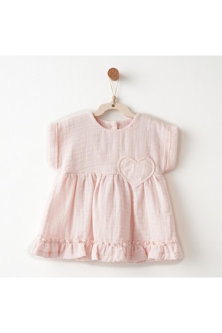 Andywawa Kız Bebek Elbise Dress Muslin Anw-ac26620 Pembe