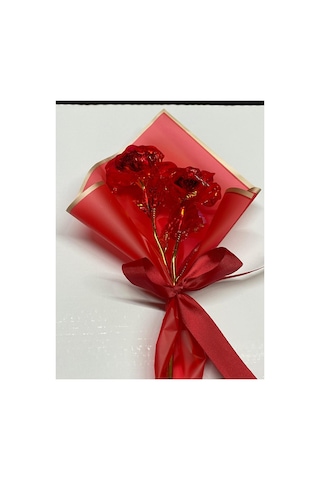 Hediye Paketli Sonsuzluk Gülü Sevgililer,anneler,günü Yılbaşı Notlu Aşk Sevgililer Kırmızı - 682204978 Kırmızı