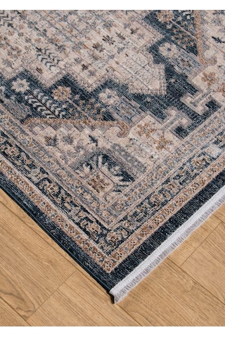 Andromeda Halı Valencia Serisi G692a Salon Oturma Yatak Odası Halısı Krem - Mavi