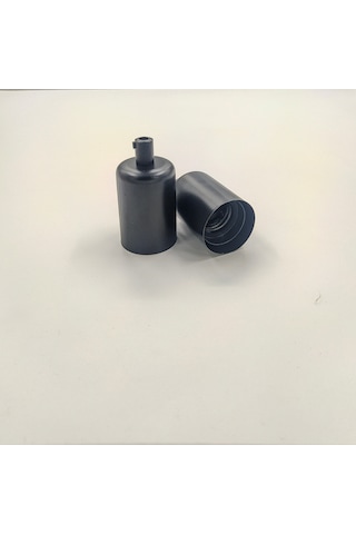 Dekoratif Metal Lale E27 Duy Siyah Renk Ve Demir Kablo Kilidi.