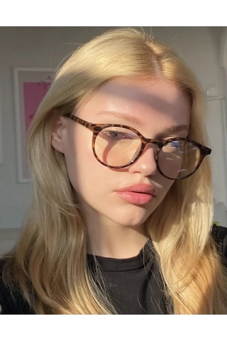 Habeq Unisex Leopar Desenli Mavi Işık Filtreli Korumalı Bilgisayar Ekran Gözlüğü Blue Block Çok Renkli