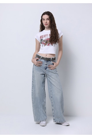 Colins Loose Fit Kadın Gri Jean Pantolon Cl1075839 Q1.v1 Dn02111 Denim