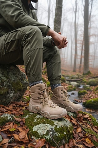Muggo Ranger Tactical Askeri Fermuarlı Ve Bağcıklı Postal Çöl Botu Bej