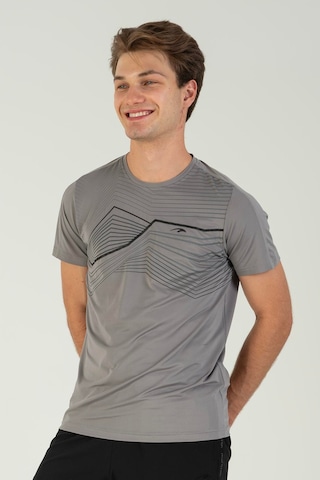 Maraton Regular Erkek Bisiklet Yaka Gri T-shirt Gri
