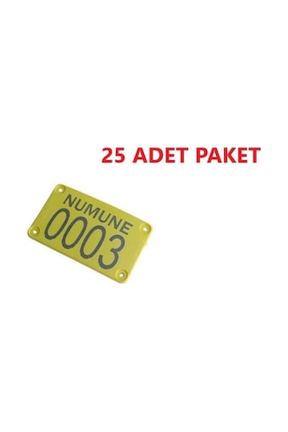 Arı Kovanı Ve Ağaç Numara Plastik Etiket 10x5 Cm - 25 Adet