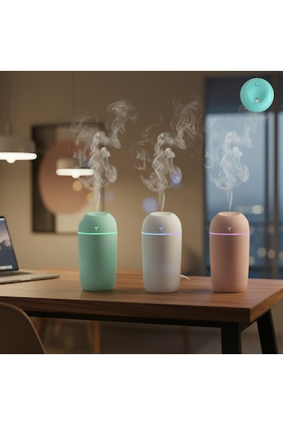 420ml Rgb Işıklı Mini Sessiz Usb Hava Nemlendirici & Aroma Difüzör