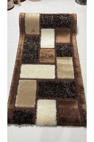 Merinos Shaggy Halı 80x315 Yolluk Halı Renkli