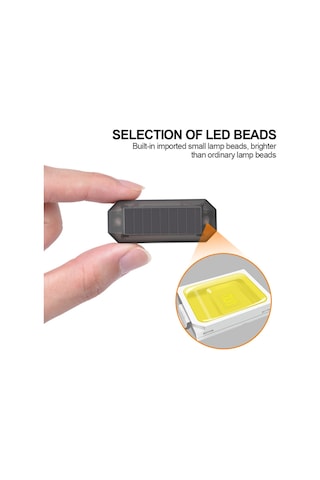 2pcs Mini Güneş Enerjisi Araba Uyarı Işığı Led El Feneri Araba Çok Renkli