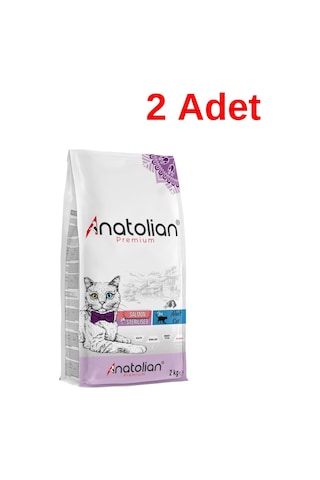 Anatolian Premium Sterilised Somonlu Kısırlaştırılmış Yetişkin Kedi Maması 2 x 2 KG