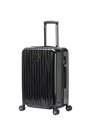 Orta Boy %100 Polikarbon Valiz Parlak Siyah 1815 Siyah