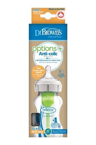 Dr. Brown's Options+ Anti Kolik Geniş Ağız Cam Biberon 9 oz 270 ML