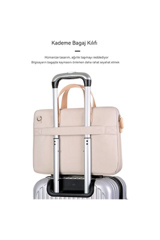 Hqgoodstore Rahat Basit Düz Renk Nefes Alabilen Su Geçirmez Ve Aşınmaya Dayanıklı Büyük Kapasiteli Dizüstü Bilgisayar Çantası 15.6 İnç Açık Mavi Açık Mavi