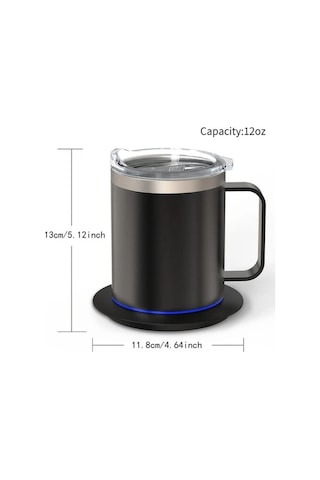 Pazly Beyaz Kahve Bardağı Elektrikli Isıtıcısı 55 C Sıcak Tutar Masa İçin Paslanmaz Çelik