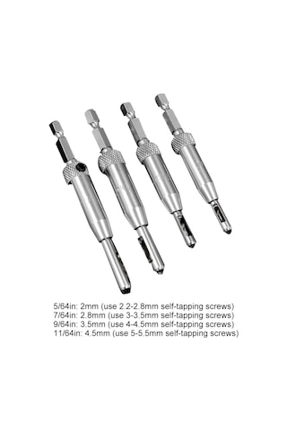 Yaozixia Adet 5/64 İnç-11/64 İnç Hss Kapı Kendiliğinden Merkezlenen Menteşe Matkap Ucu Seti Menteşe Tapa Delgeç Ağaç İşleme Alet Seti