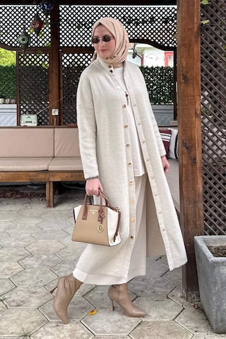 Rabia Şamlı Yakut Angora Triko Kap Taş Çok Renkli
