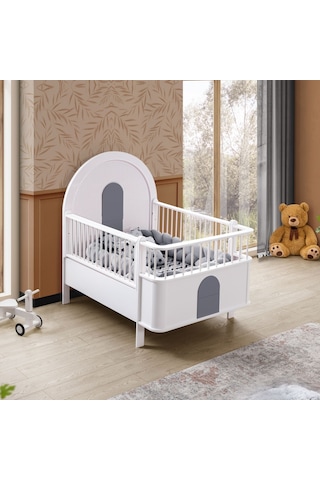 Mdf Beşik, Venüs Büyüyen Beşik 90x130 - Venüs Karyola 90x190 Beyaz