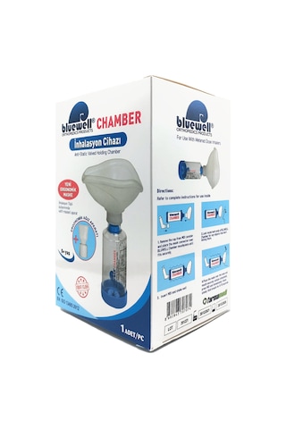 Bluewell Aerochamber İnhalasyon Cihazı Mavi 5 Yaş Üstü