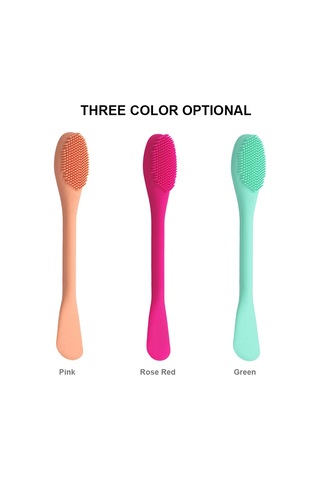 Vkemall Çift Uçlu Silikon Yüz Maskesi Fırçası - Yıkama Ve Masaj İçin Pratik Bakım Aracı