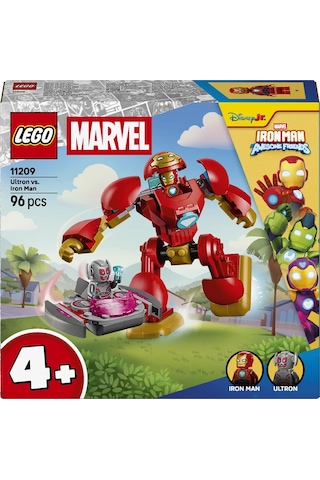 LEGO® ǀ Marvel Iron Man ve Muhteşem Arkadaşları Ultron Iron Man’e Karşı 11209 - 4 + için Minifigür İçeren Oyuncak Yapım Seti (96P)