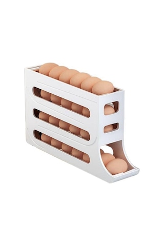 Fosenze Pratik Yumurta Saklama Ve Dağıtma Kutusu - Beyaz, 4 Katlı, Bpa İçermez, Kaymaz Tabanlı Beyaz