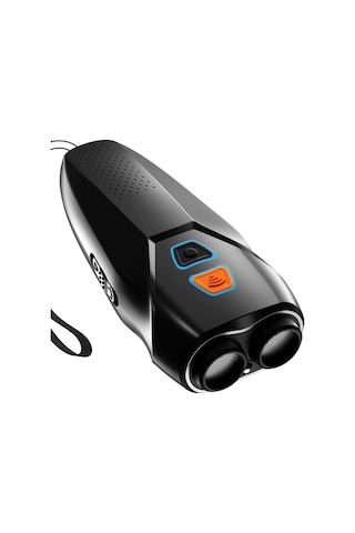 Köpek Havlama Kontrol Cihazları Led El Feneri İle Çift Sensörlü Havlama Önleyici Cihaz Ultrasonik Kö-siyah