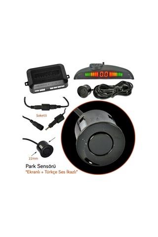 Park Sensörü Led Ekranlı Türkçe Ikazlı Siyah