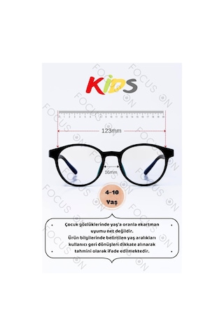 Focus On KS004-C4S-EKRAN Koyu Yeşil 4-10 Yaş Mavi Işık Filtreli Çocuk Ekran Gözlüğü